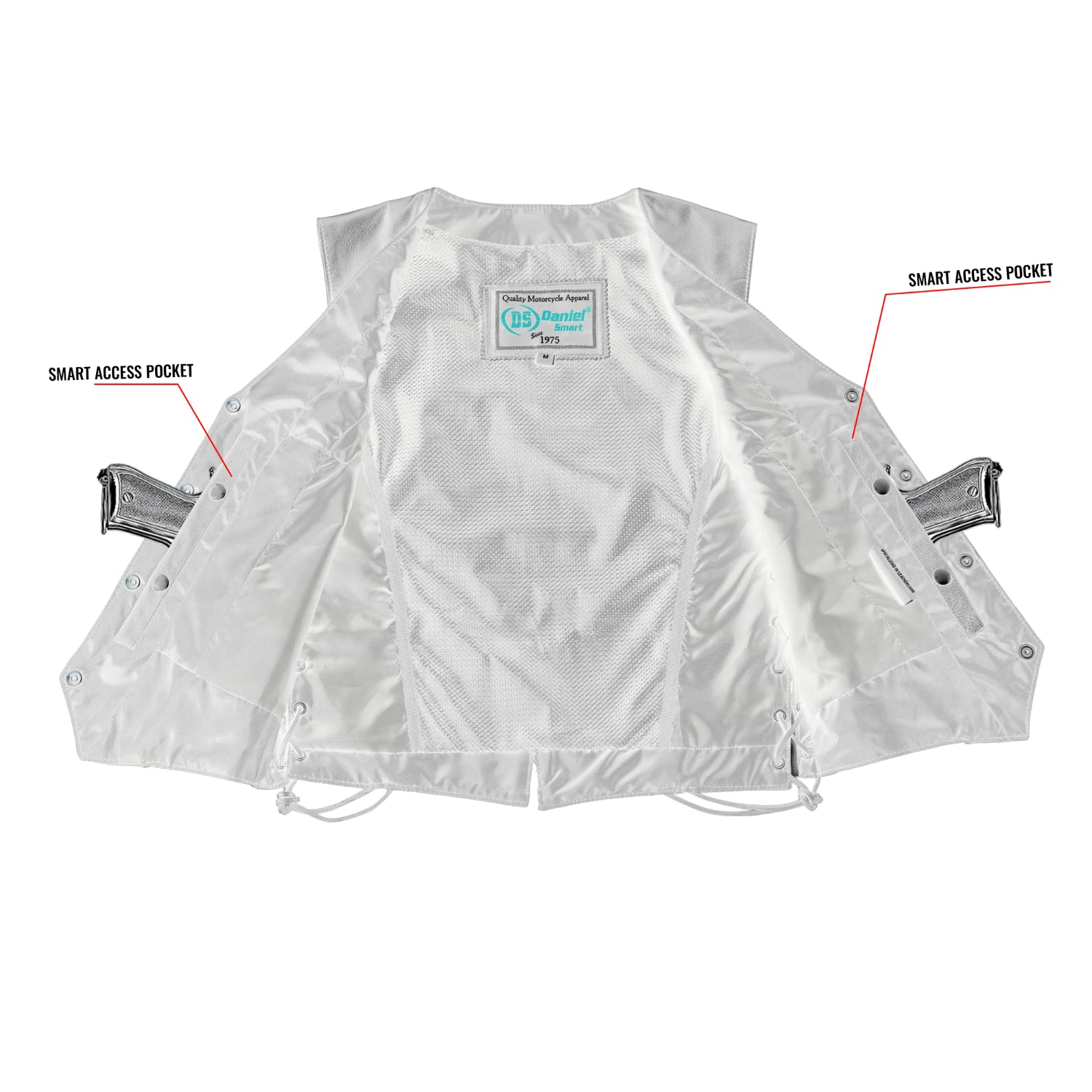 Braid Women's Leather Motorcycle Vest