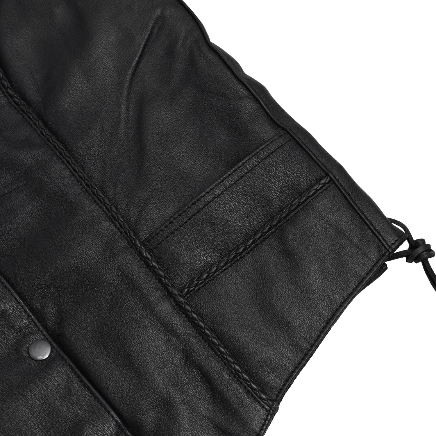 Braid Women's Leather Motorcycle Vest