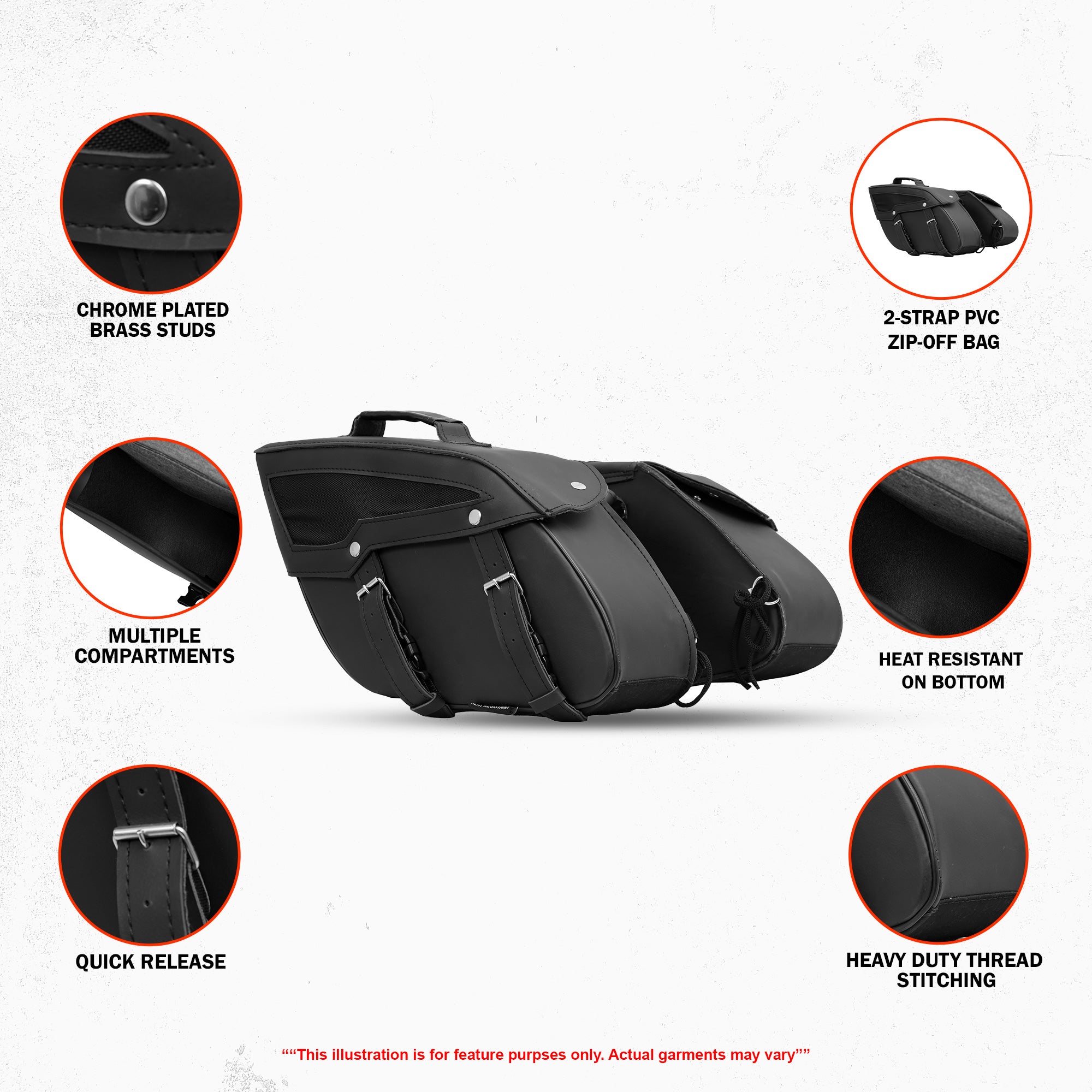 MotoTwin - Two Strap Saddle Bag