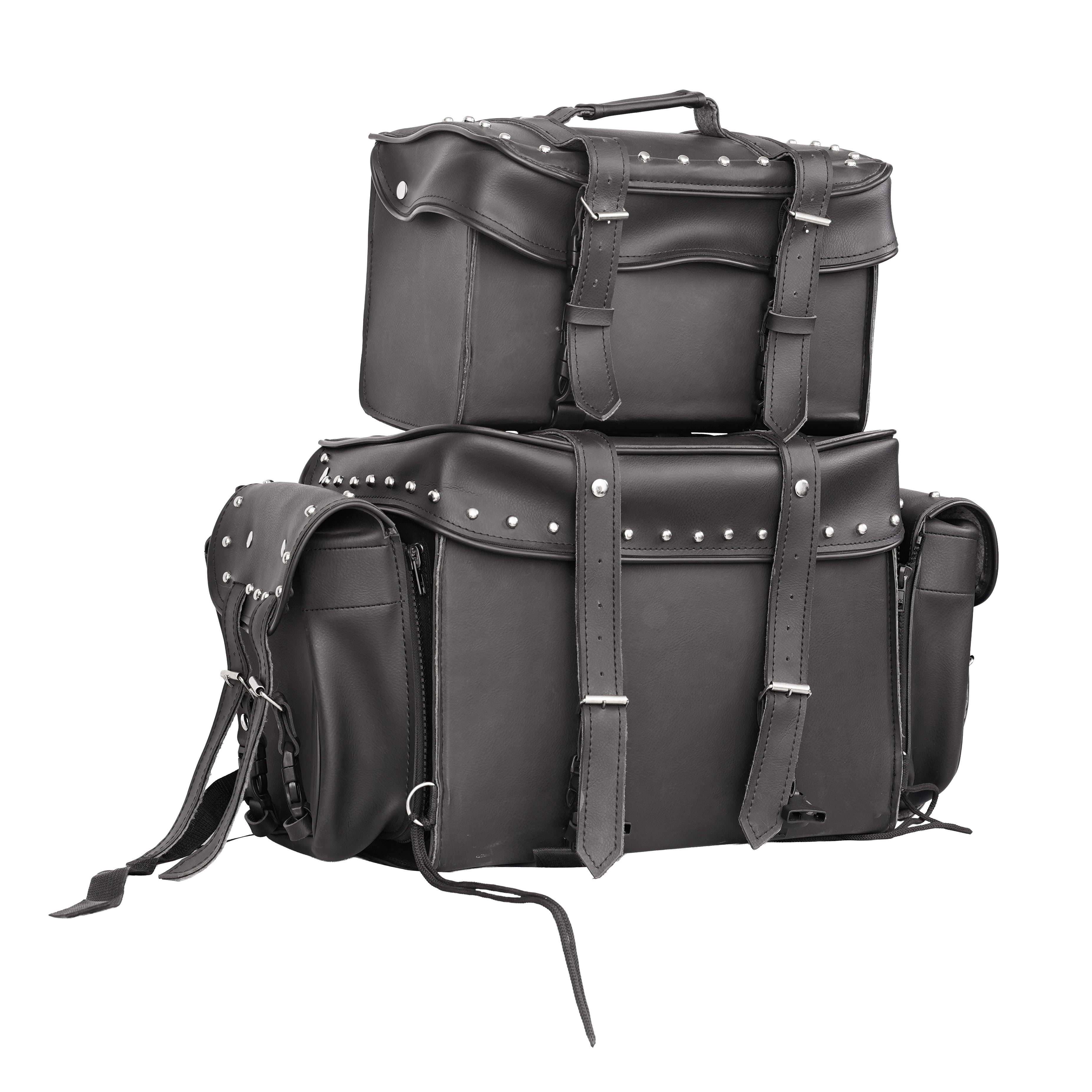 Shop NightCruiser Leather PVC Motorcycle Touring Tail Bag