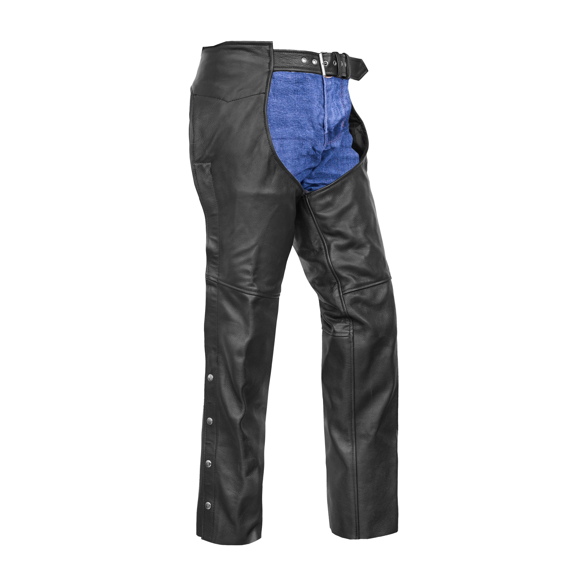 Silver Streak™ Unisex Motorcycle Leather Chaps