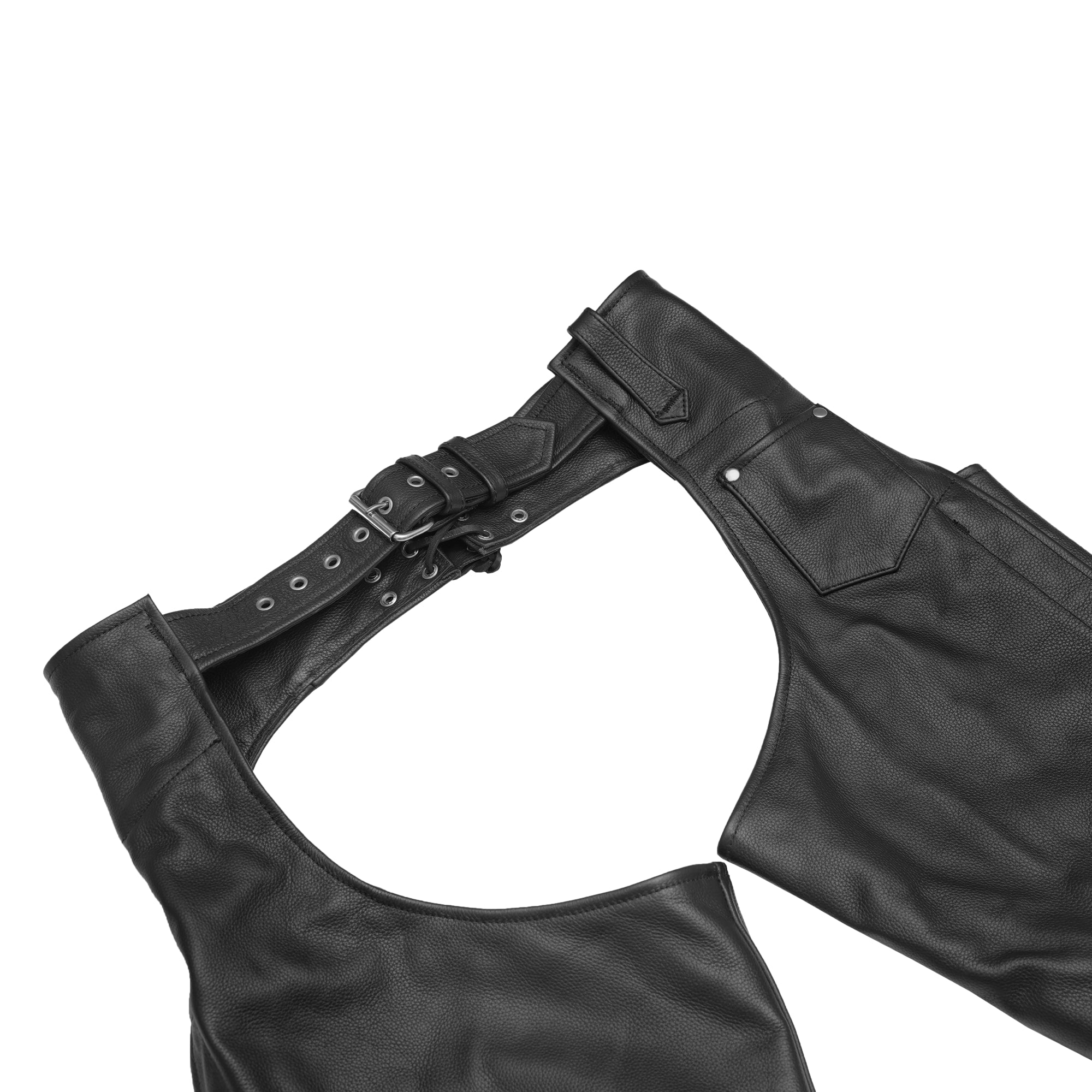 Silver Streak™ Unisex Motorcycle Leather Chaps