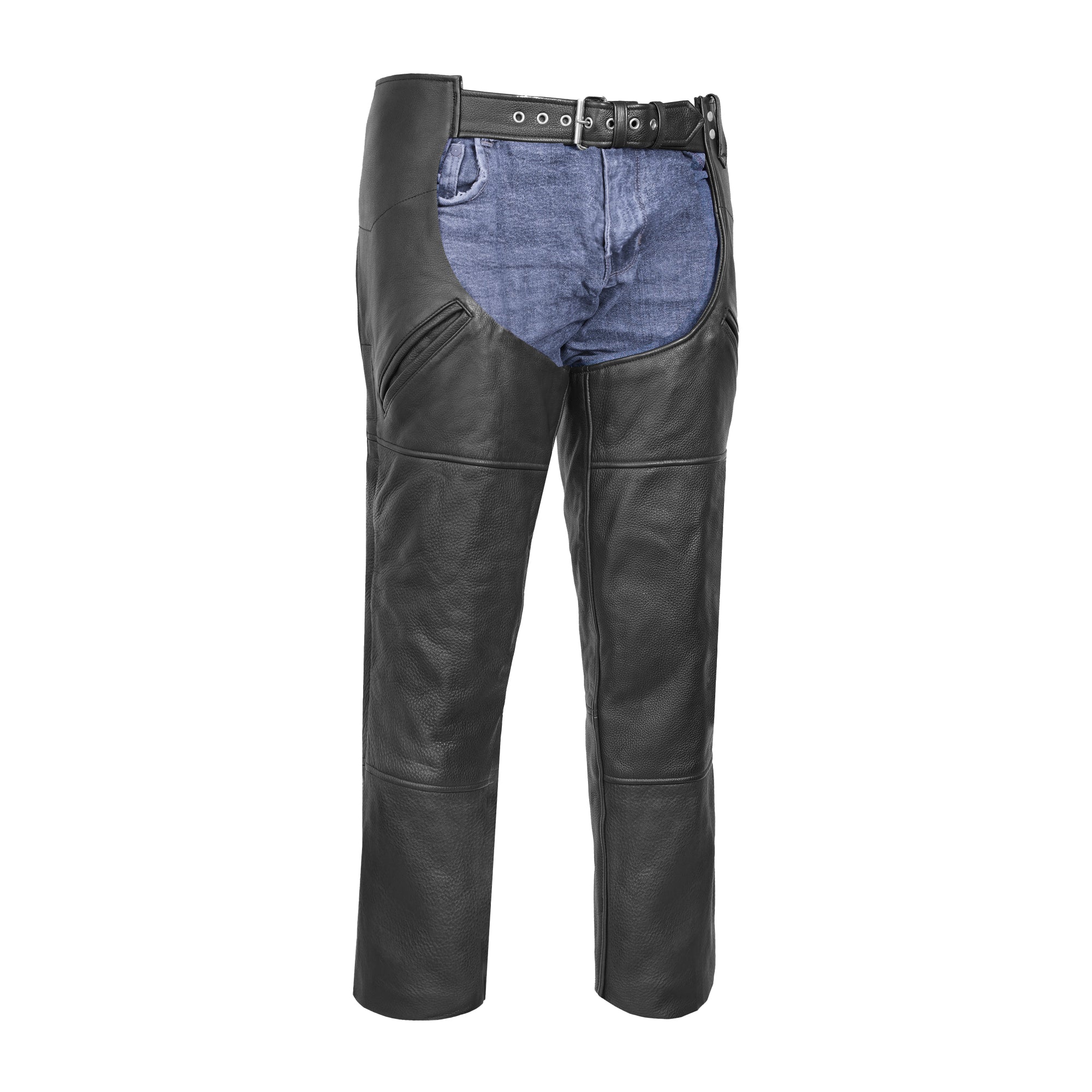 Rebel Streak Unisex Motorcycle Leather Chaps