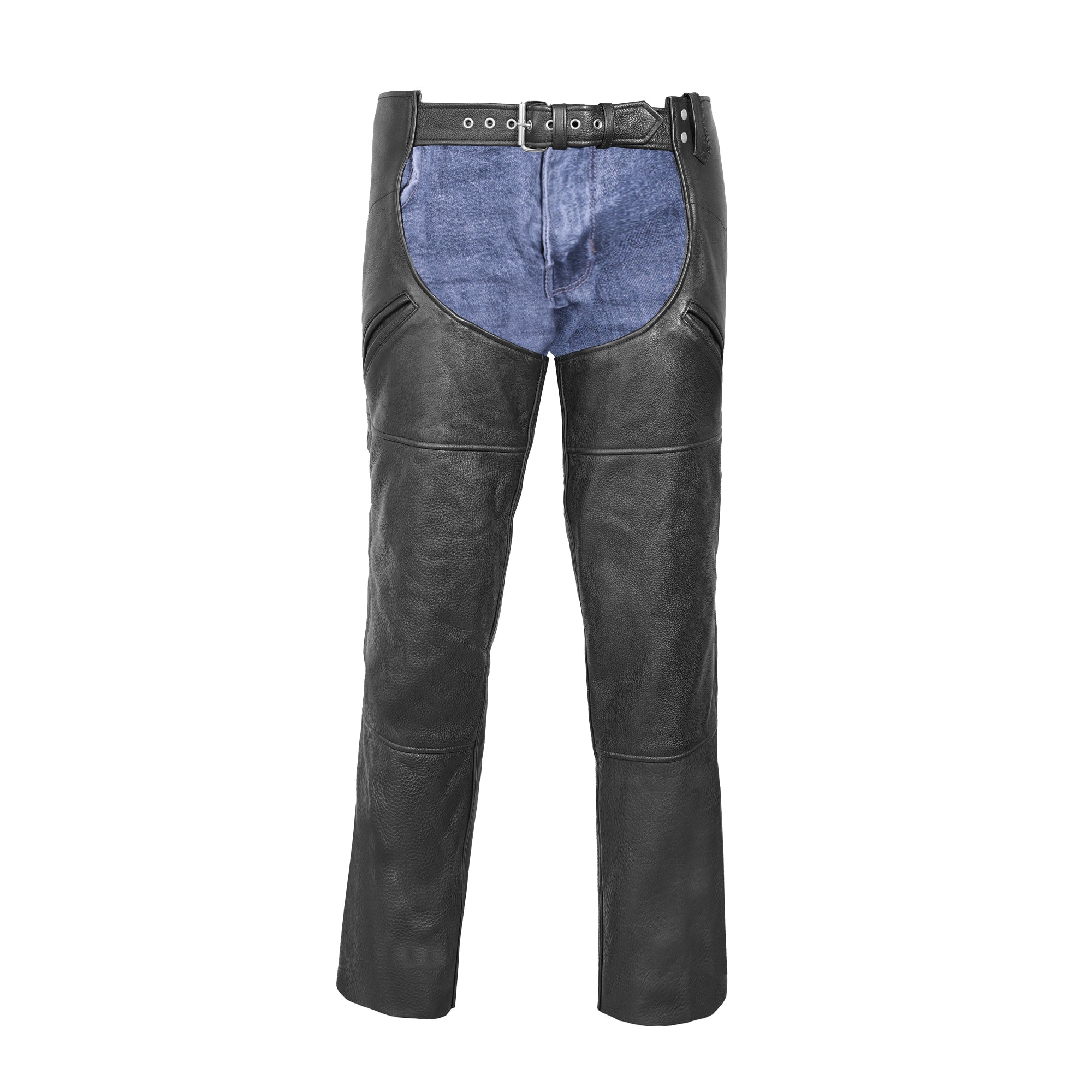 Rebel Streak Unisex Motorcycle Leather Chaps