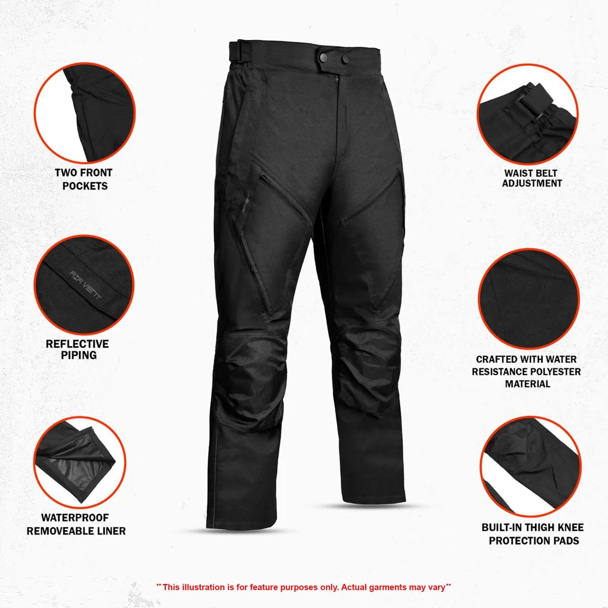 AXELOR Men’s Textile Motorcycle Pants