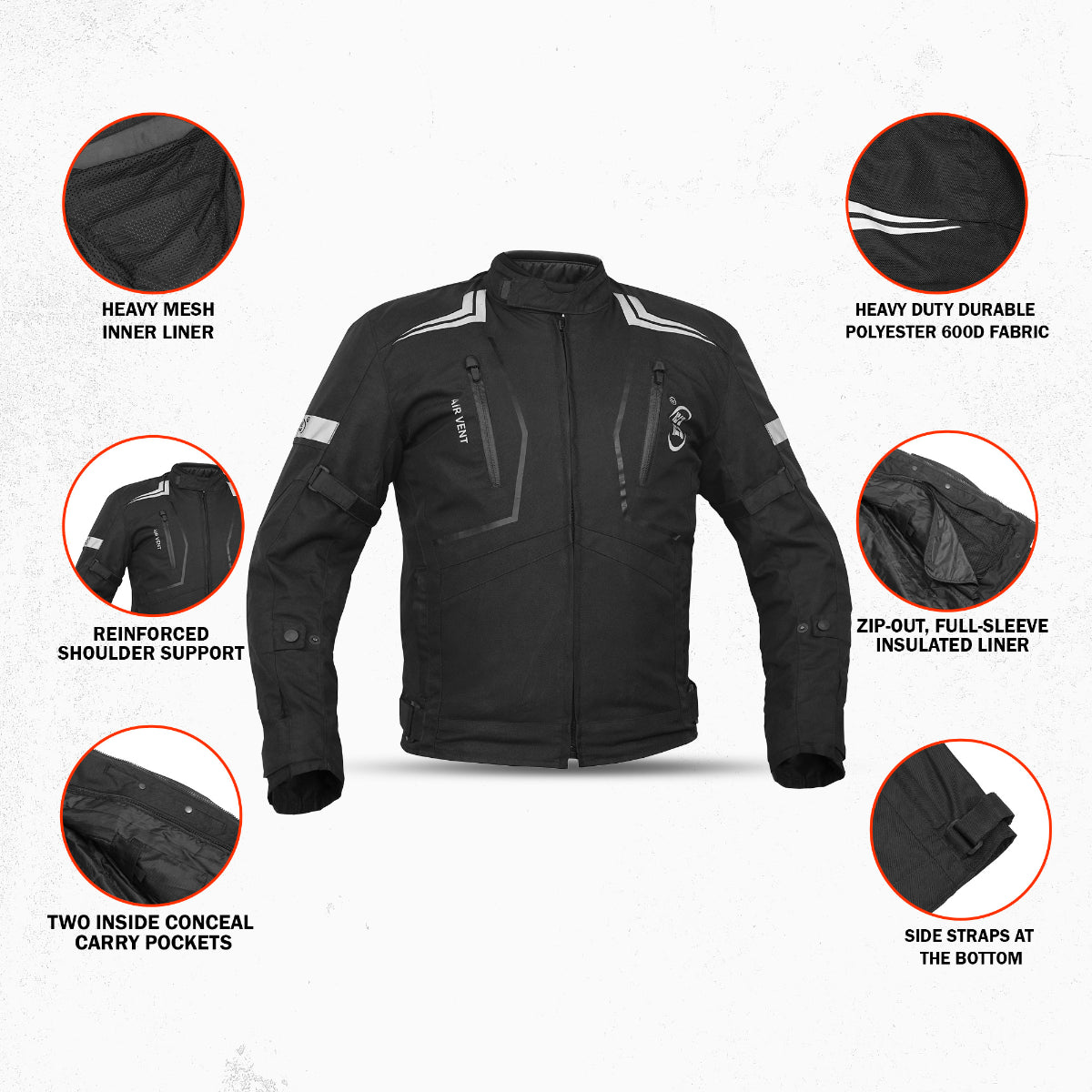 RoadWorn Men's Textile Motorcycle Jacket