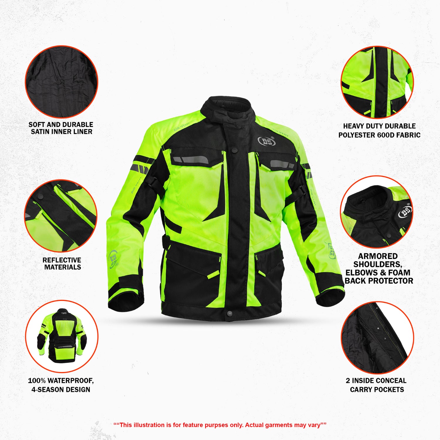 FlashPoint Men's Textile Motorcycle Jacket