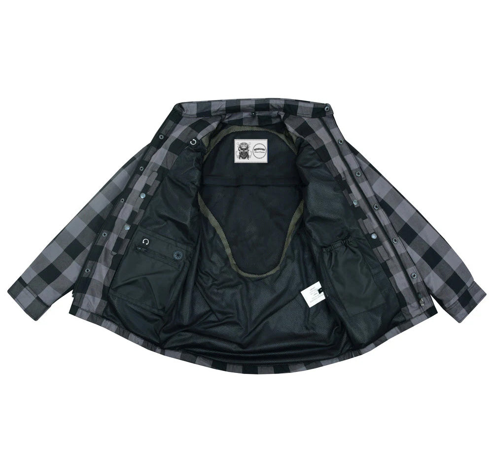 Armored Men's Motorcycle Flannel Shirts