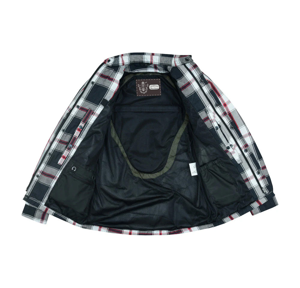Armored Men's Motorcycle Flannel Shirts