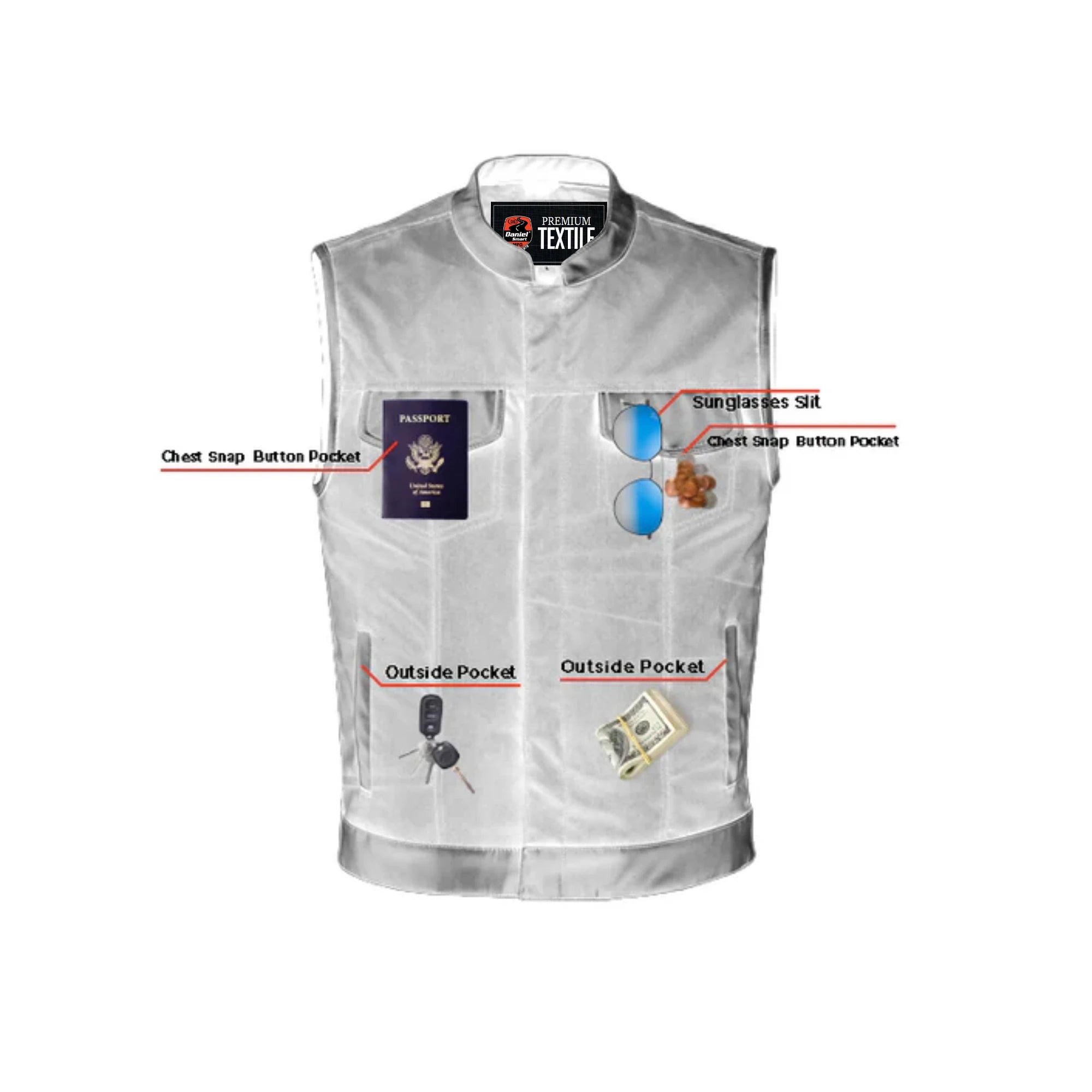 Fierce™ Men's Textile Motorcycle Vest