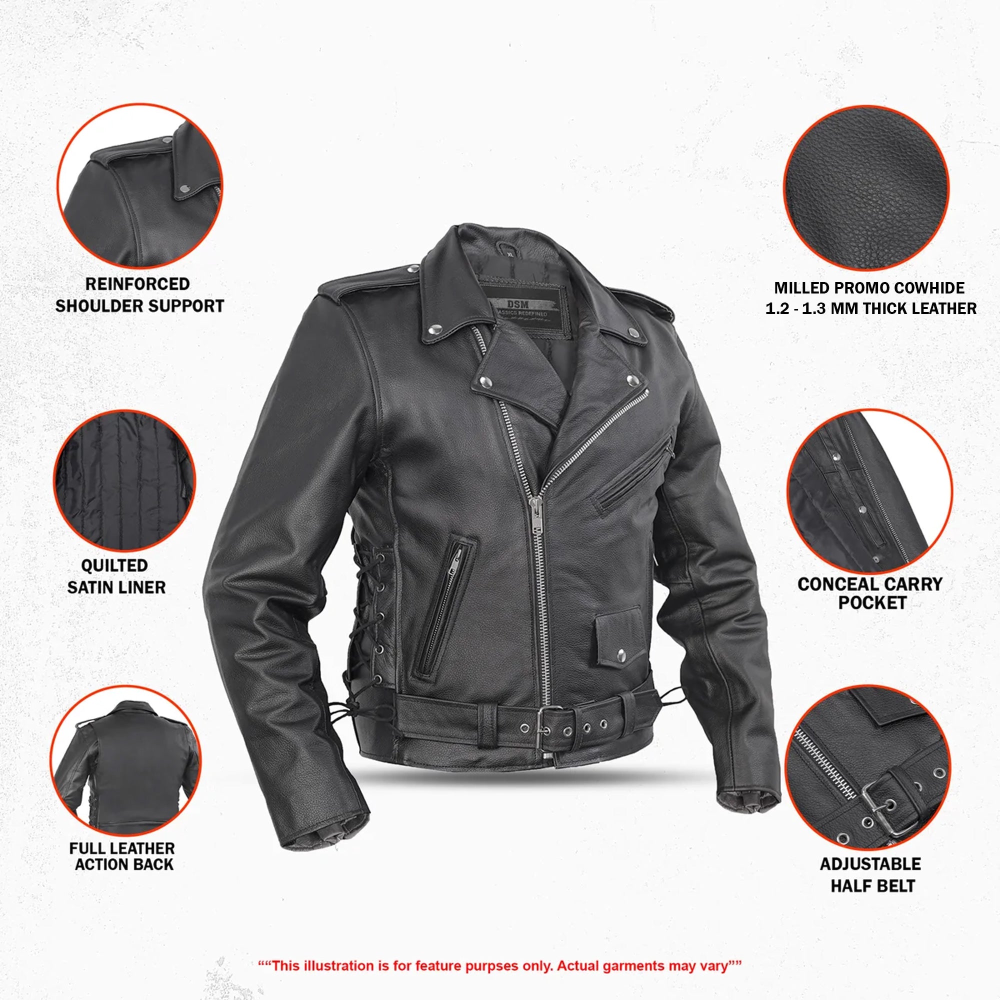 Magno™ Men's Leather Motorcycle Jacket