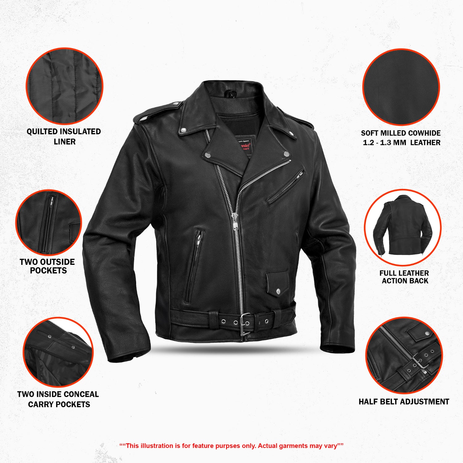 Venomist™ Men's Leather Motorcycle Jacket