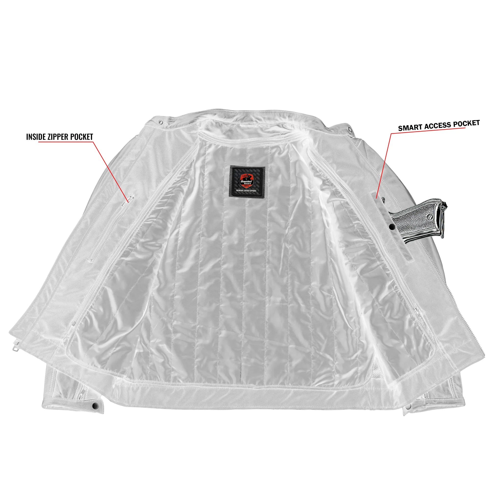 Wind Striker Men's Leather Motorcycle Jacket