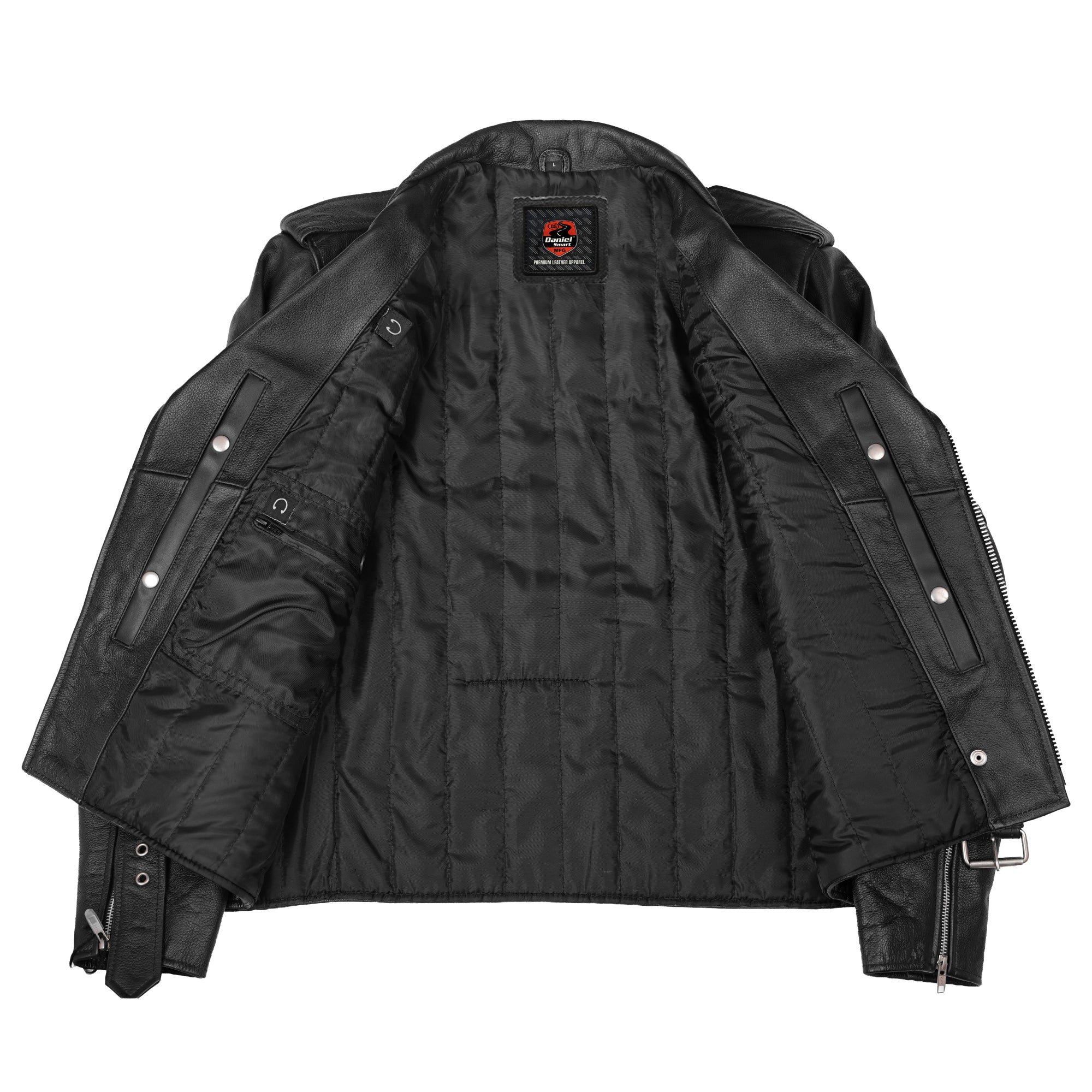 Road Warrior Men's Leather Motorcycle Jacket