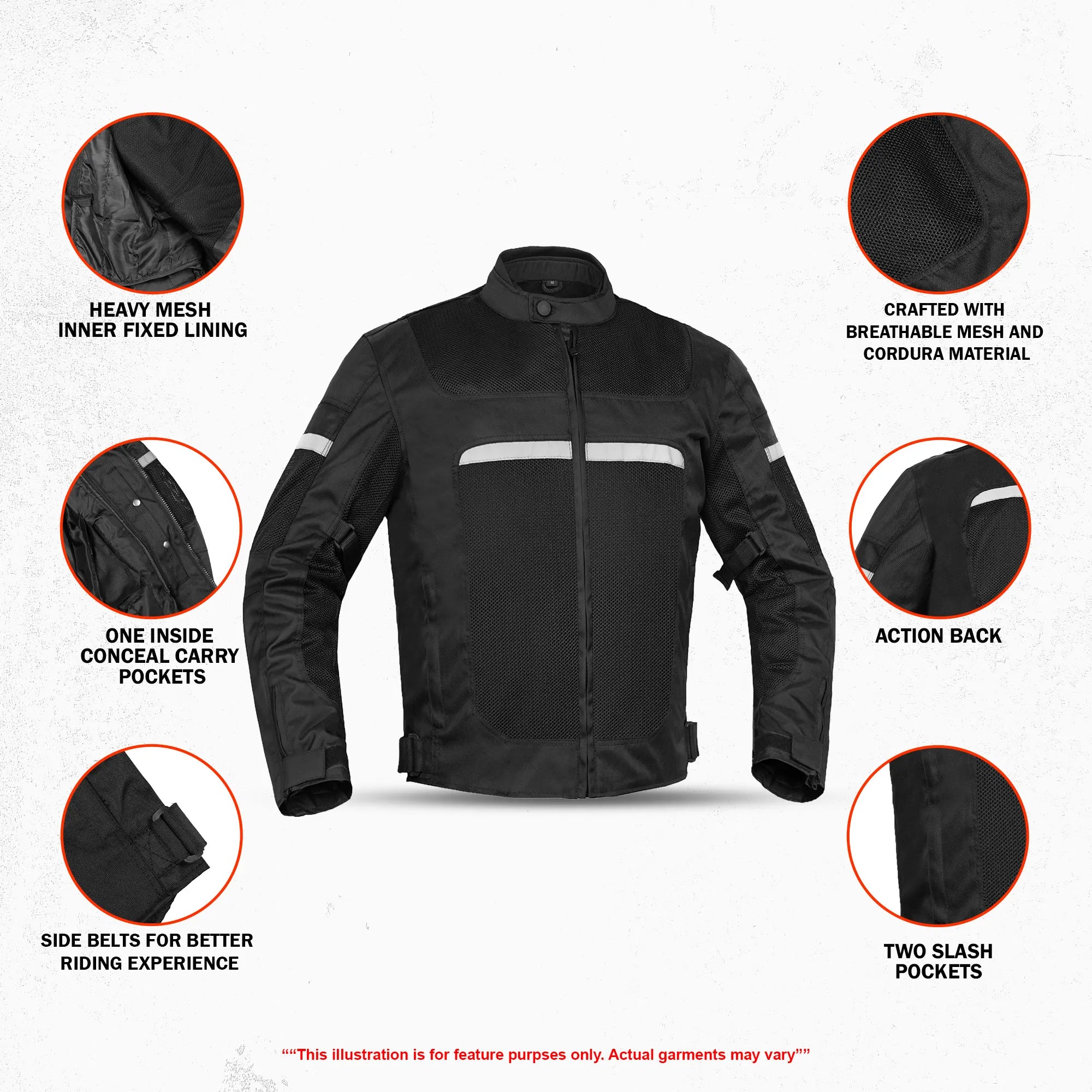 GlideBeam Men's Textile Motorcycle Jacket