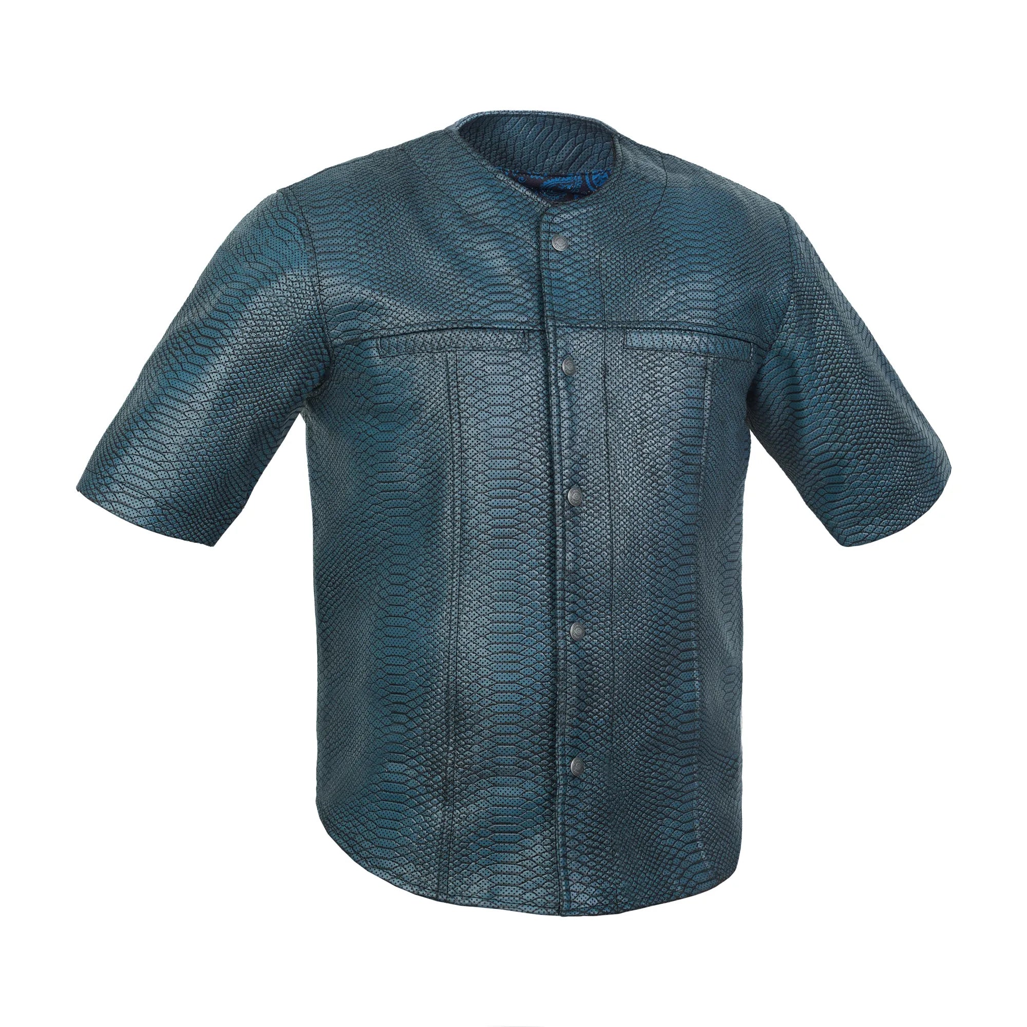 Cobra Wave - Men's Leather Motorcycle Shirt