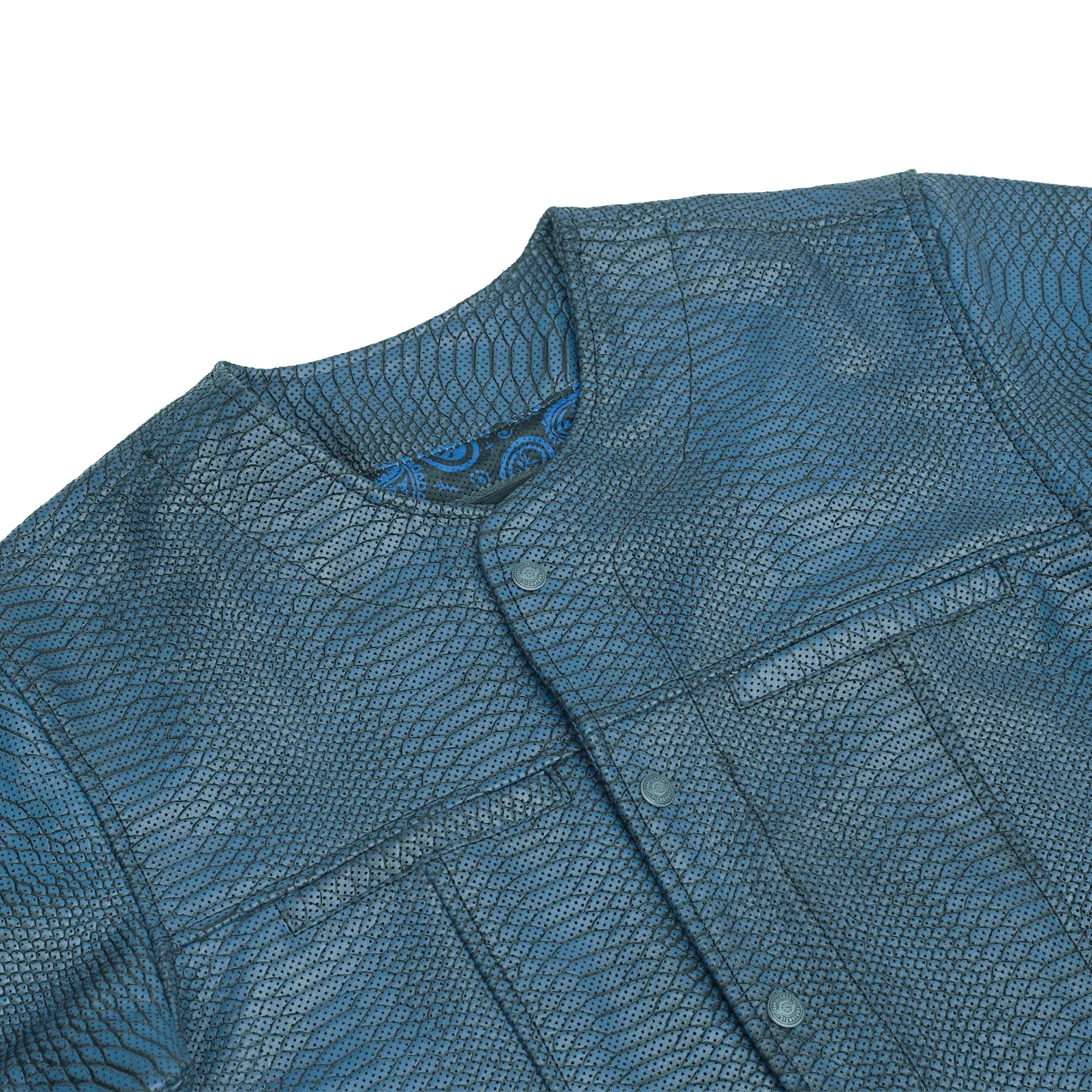 Cobra Wave - Men's Leather Motorcycle Shirt