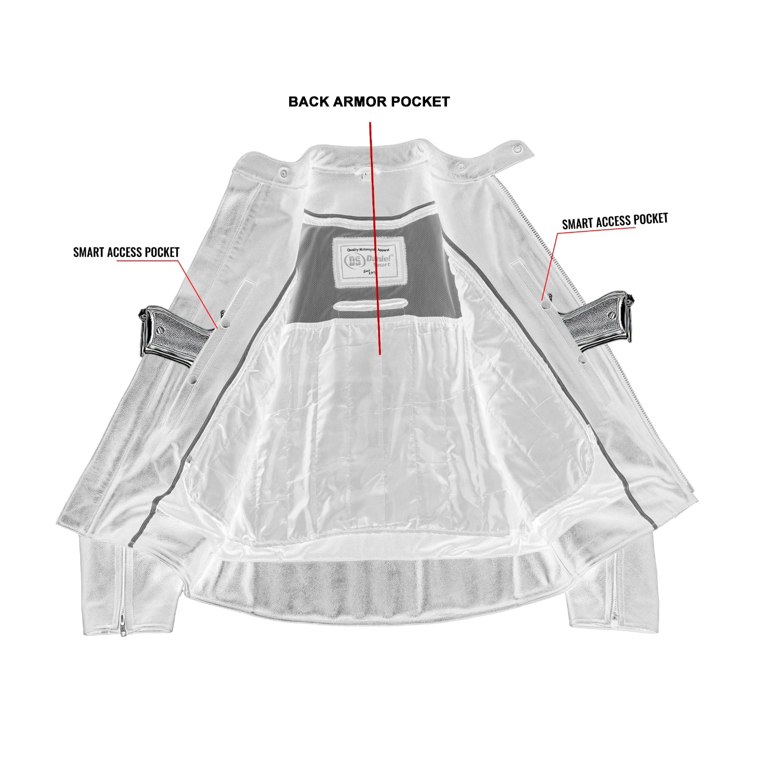 Skybound Men's Leather Motorcycle Jacket