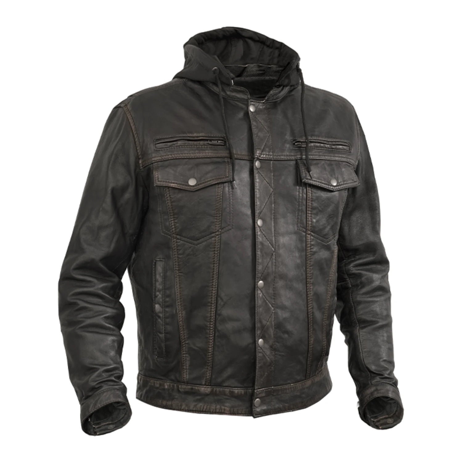 Gladius™ Men's Leather Motorcycle Jacket - Safety & Style
