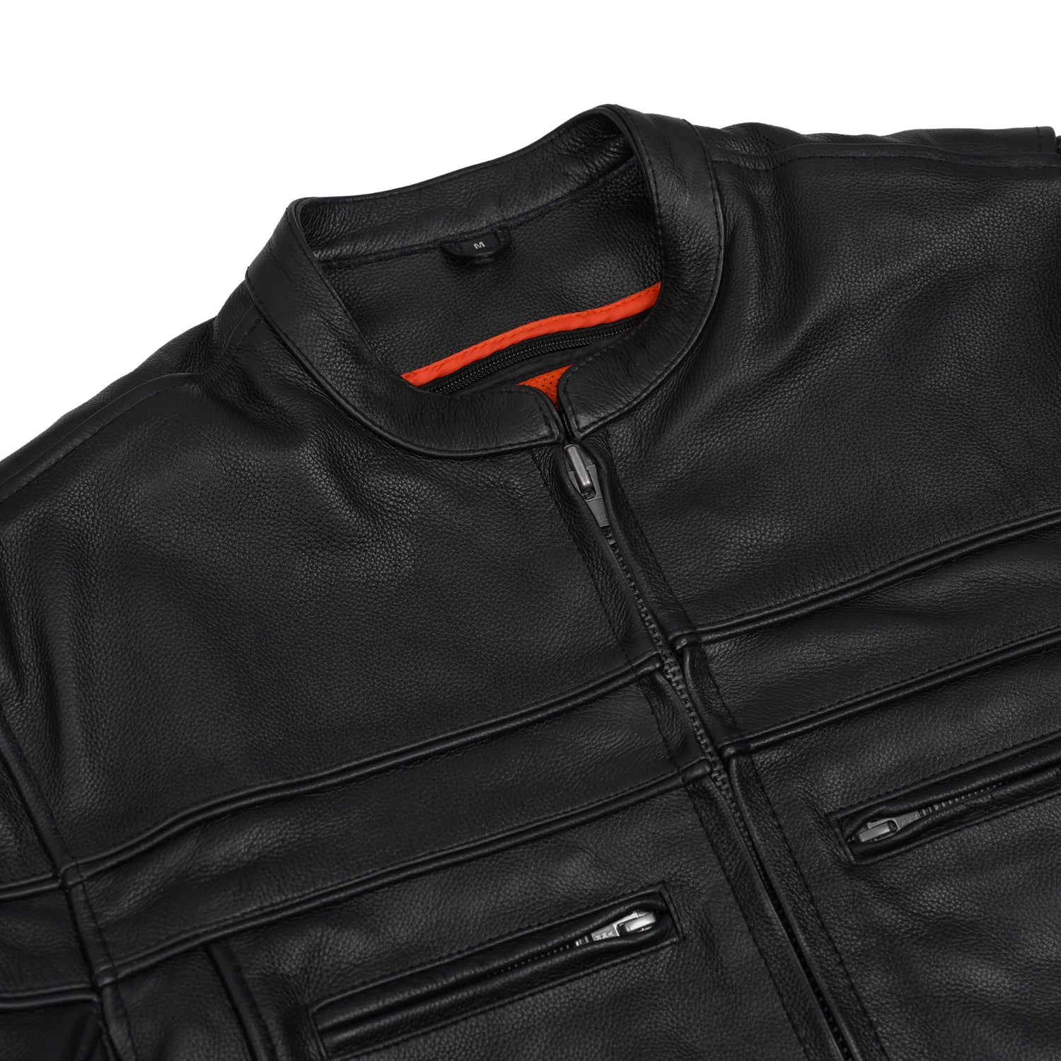 Vigilant™ Men's Leather Motorcycle Jacket