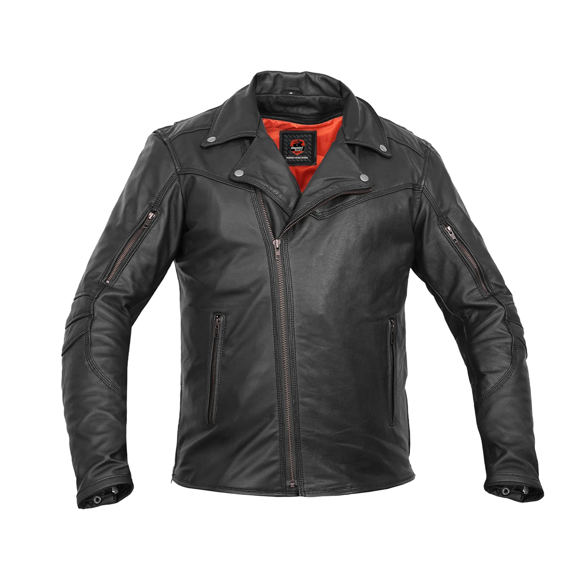 Neon Apex Men's Leather Motorcycle Jacket | Stand Out in Style