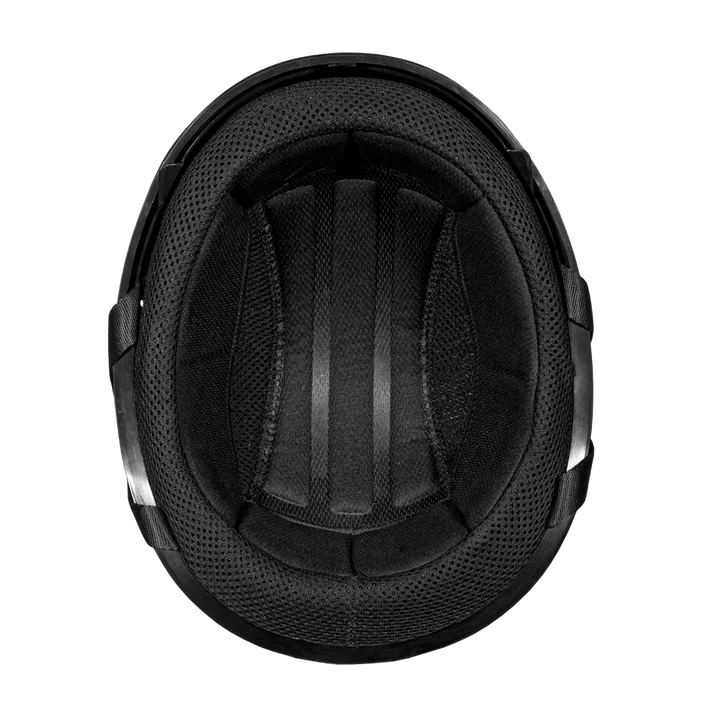 D.O.T. DAYTONA SKULL CAP W/ INNER SHIELD- HI-GLOSS BLACK