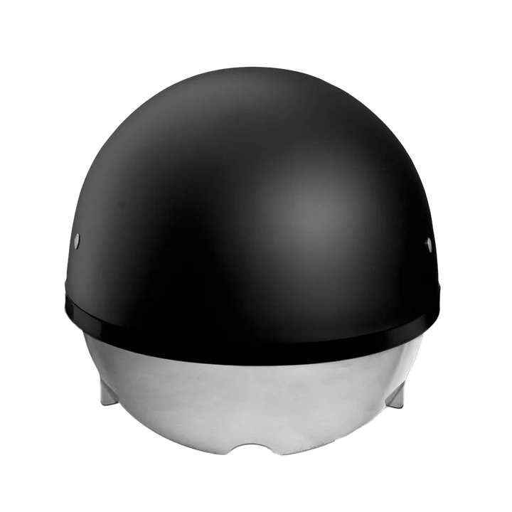 D.O.T. DAYTONA SKULL CAP W/ INNER SHIELD- HI-GLOSS BLACK