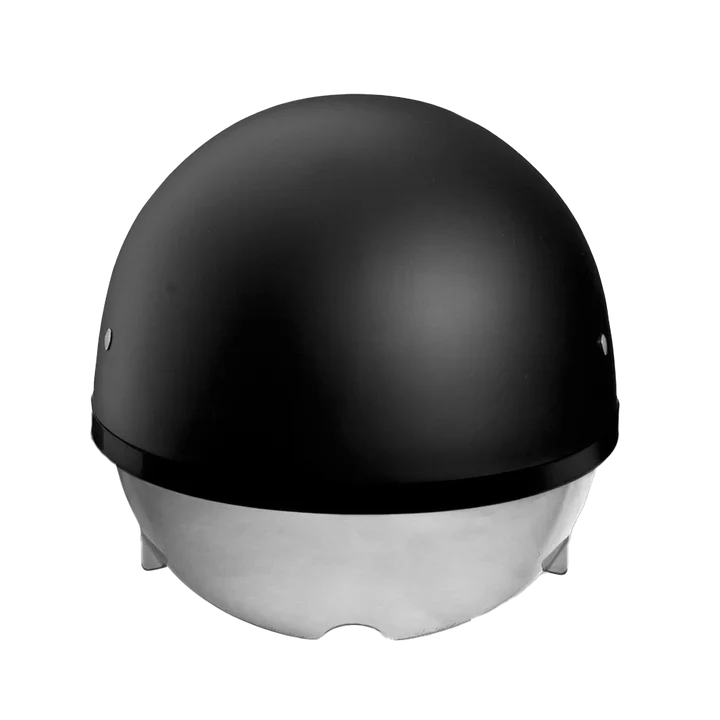 D.O.T. DAYTONA SKULL CAP W/ INNER SHIELD- HI-GLOSS BLACK