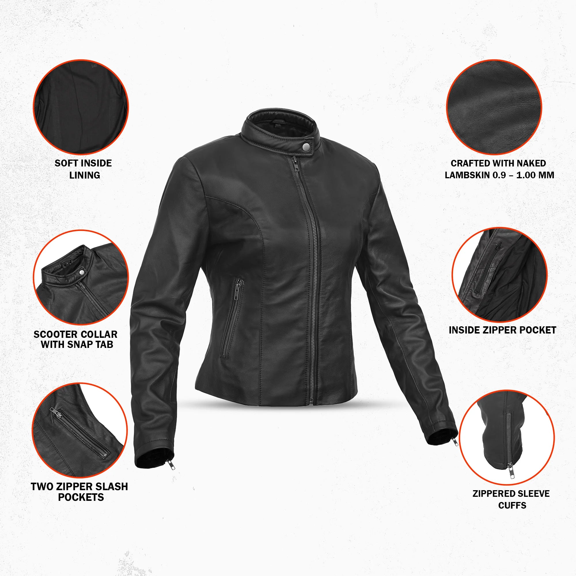 Rapture™ Women's Leather Motorcycle Jacket