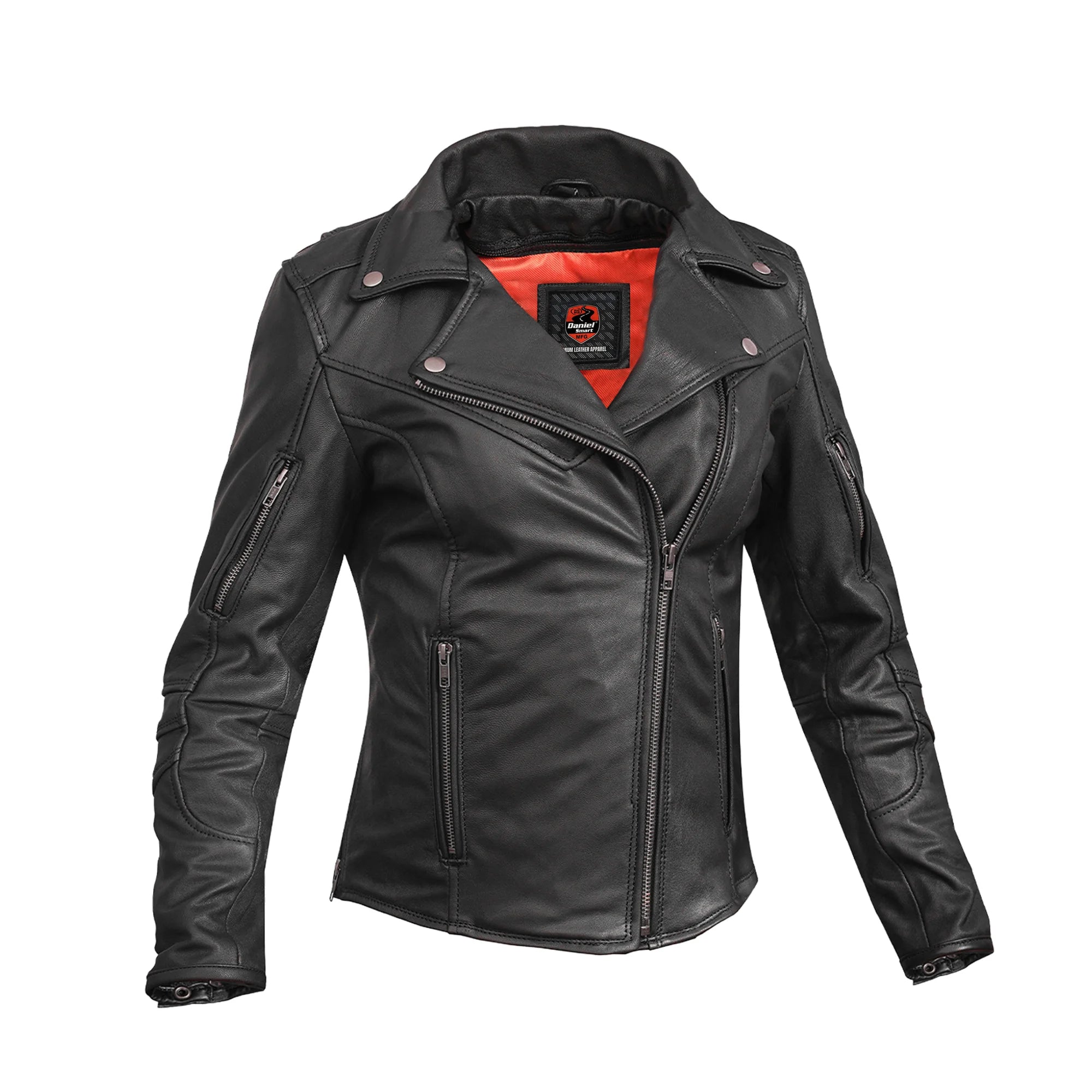 Scarlet Fury Women's Leather Motorcycle Jacket