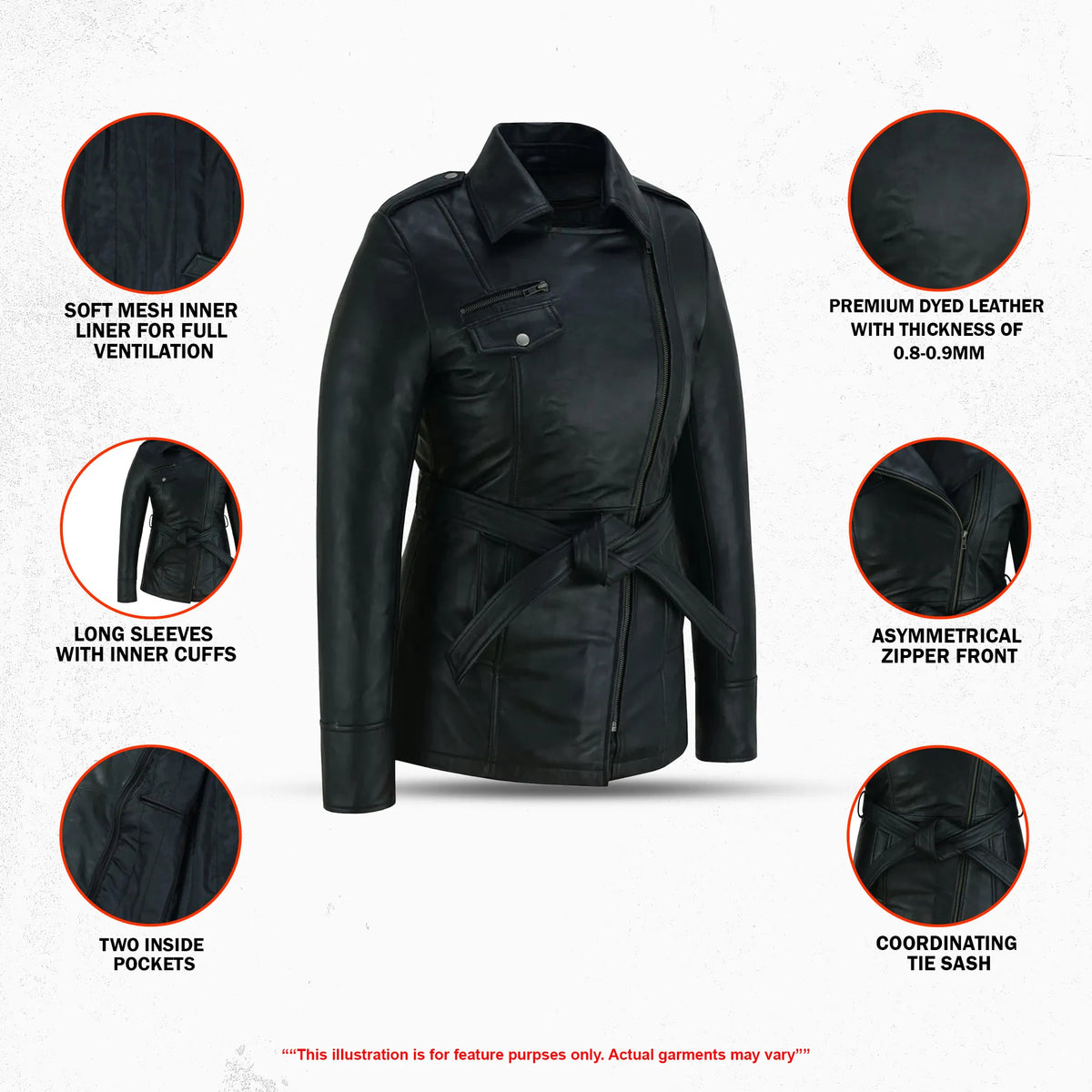 Dark Ivy Women's Leather Motorcycle Jacket