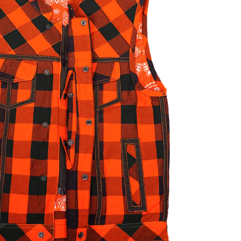 Fire Storm Flannel Motorcycle Textile Vest