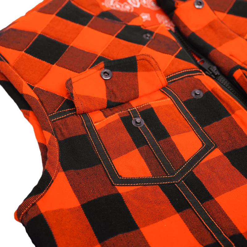 Fire Storm Flannel Motorcycle Textile Vest