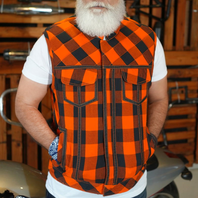 Fire Storm Flannel Motorcycle Textile Vest