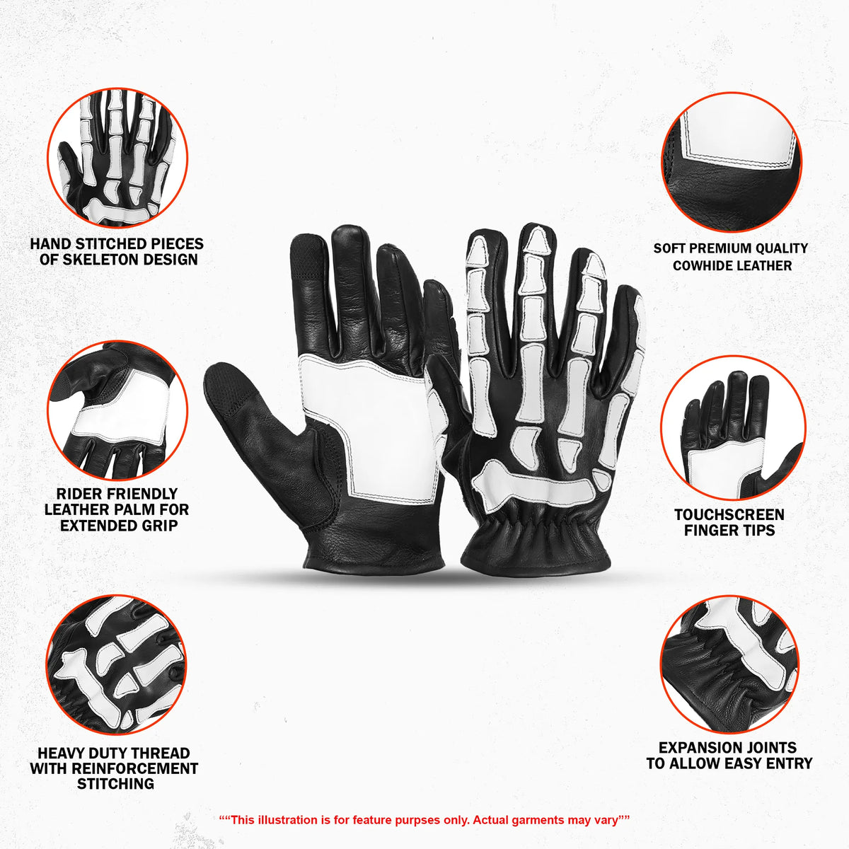 Glow Bones Men's Lightweight Gloves