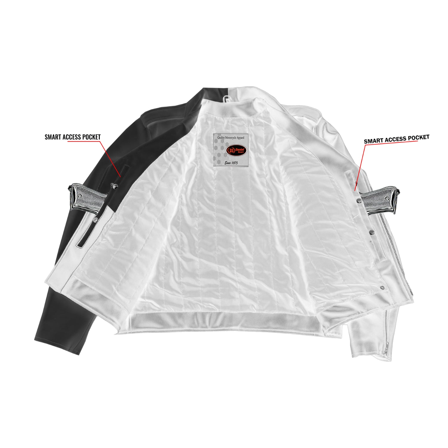 Gravepath – Men’s Faux Leather Motorcycle Jacket