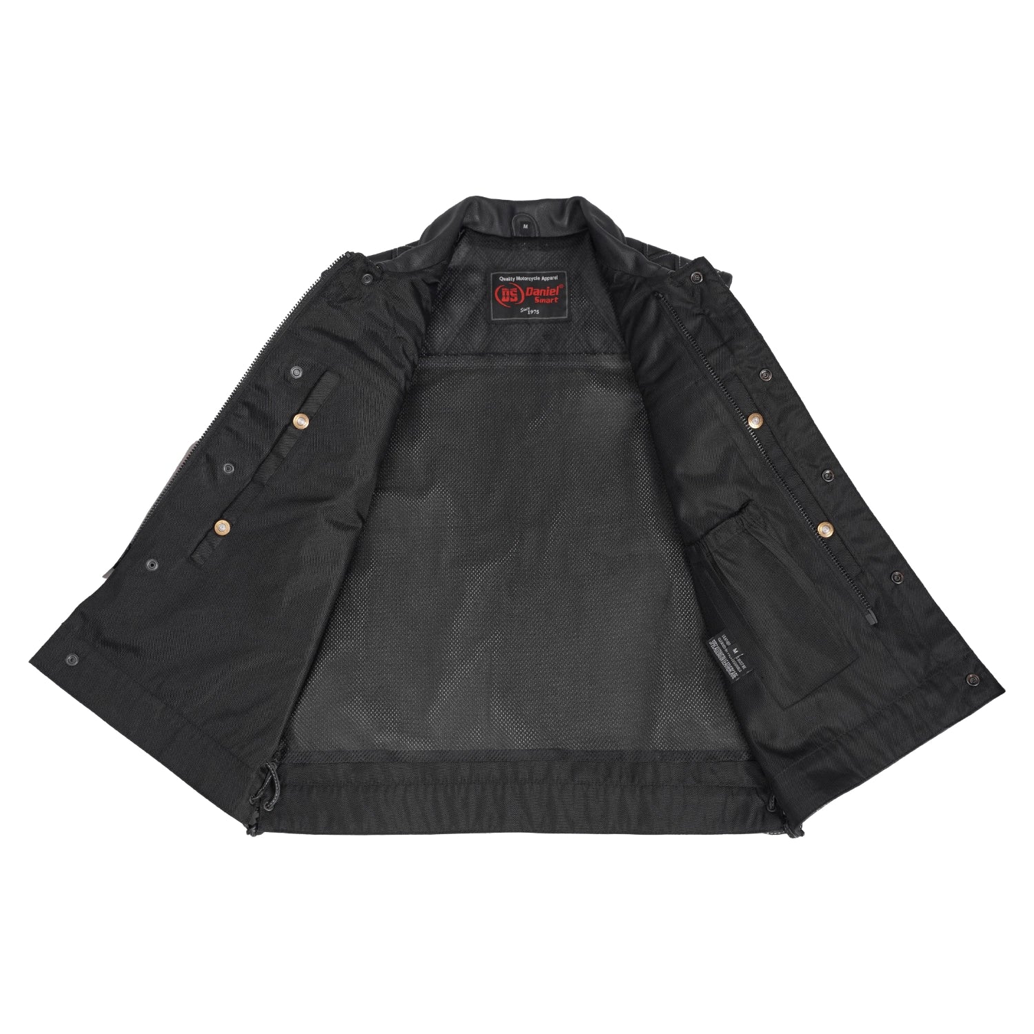 Gray Gunner Men’s Leather & Motorcycle Denim Vest