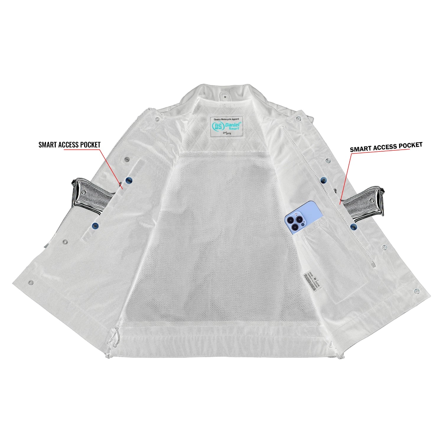 Gray Gunner Men’s Leather & Motorcycle Denim Vest