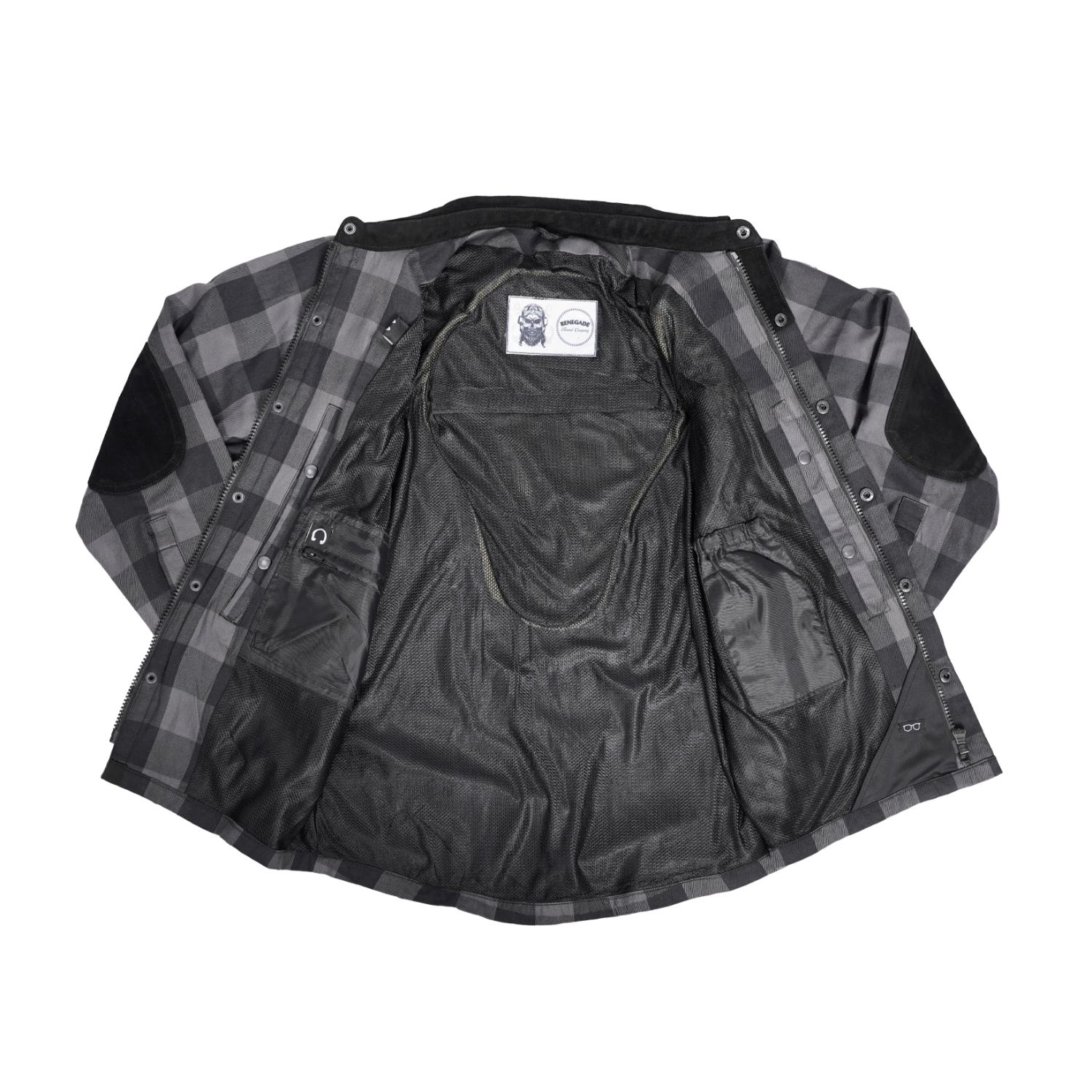 Gray Thread Men's Motorcycle Flannel Shirt