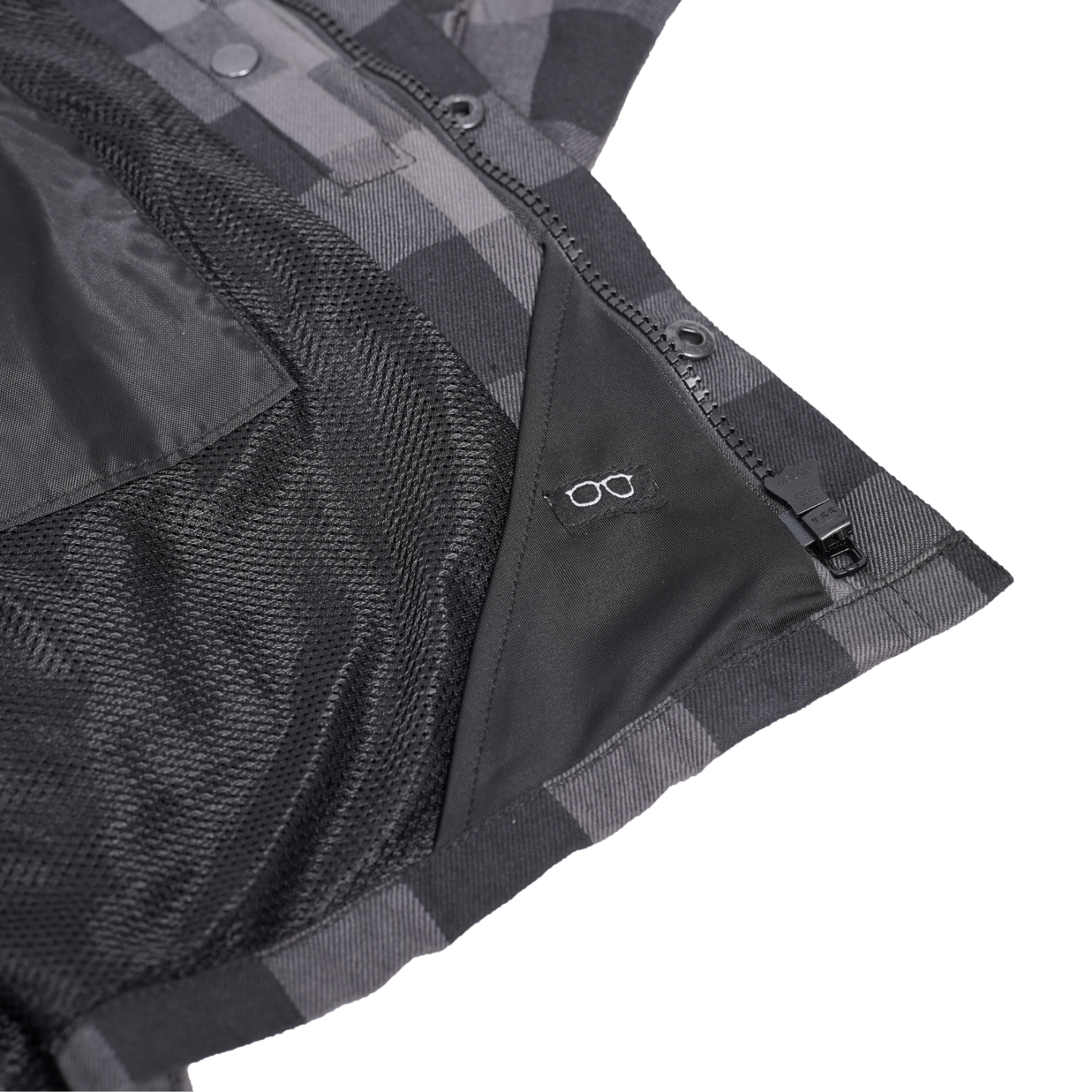 Gray Thread Men's Motorcycle Flannel Shirt