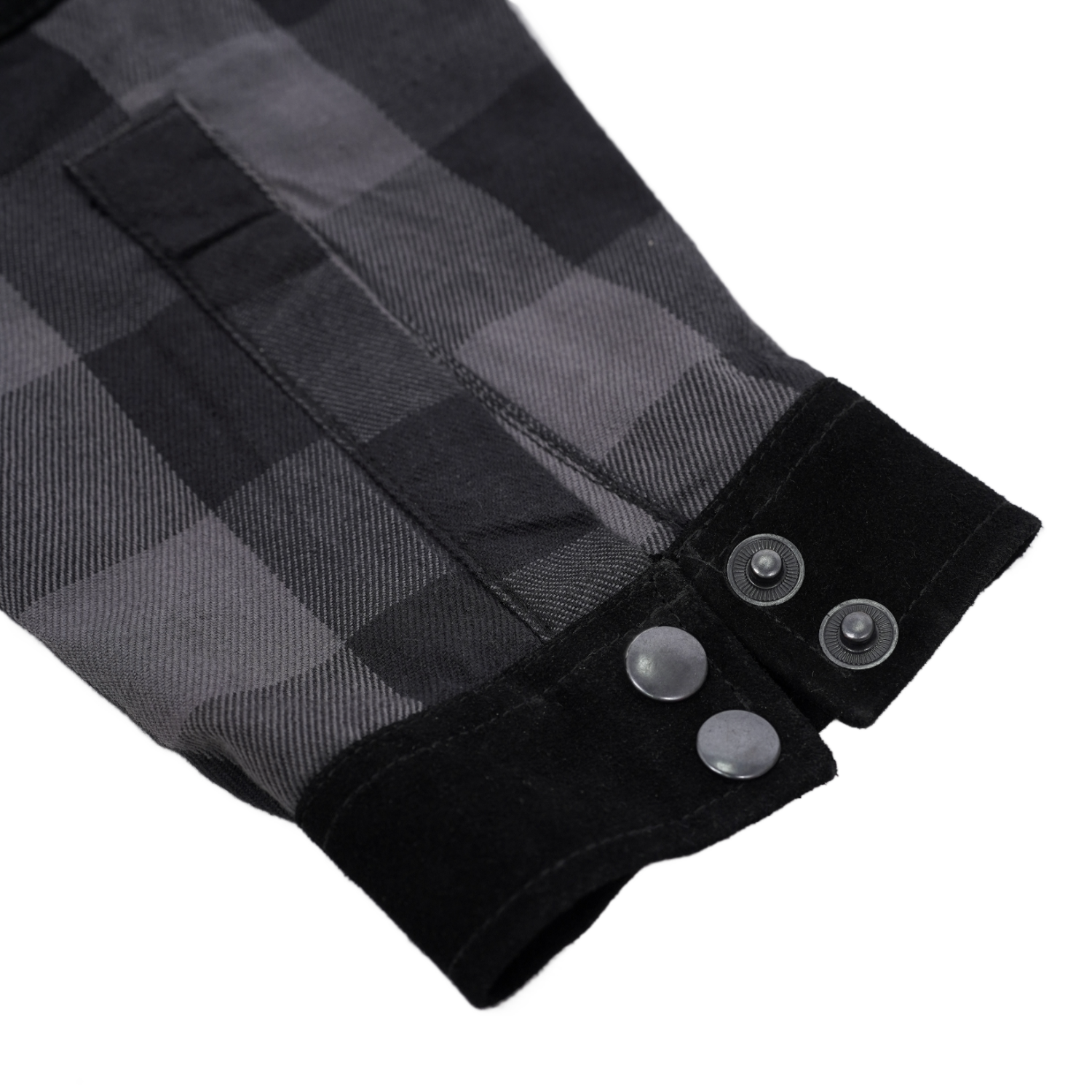 Gray Thread Men's Motorcycle Flannel Shirt