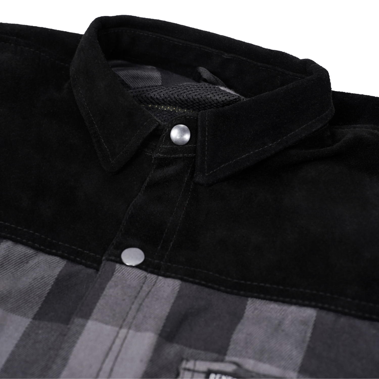 Gray Thread Men's Motorcycle Flannel Shirt