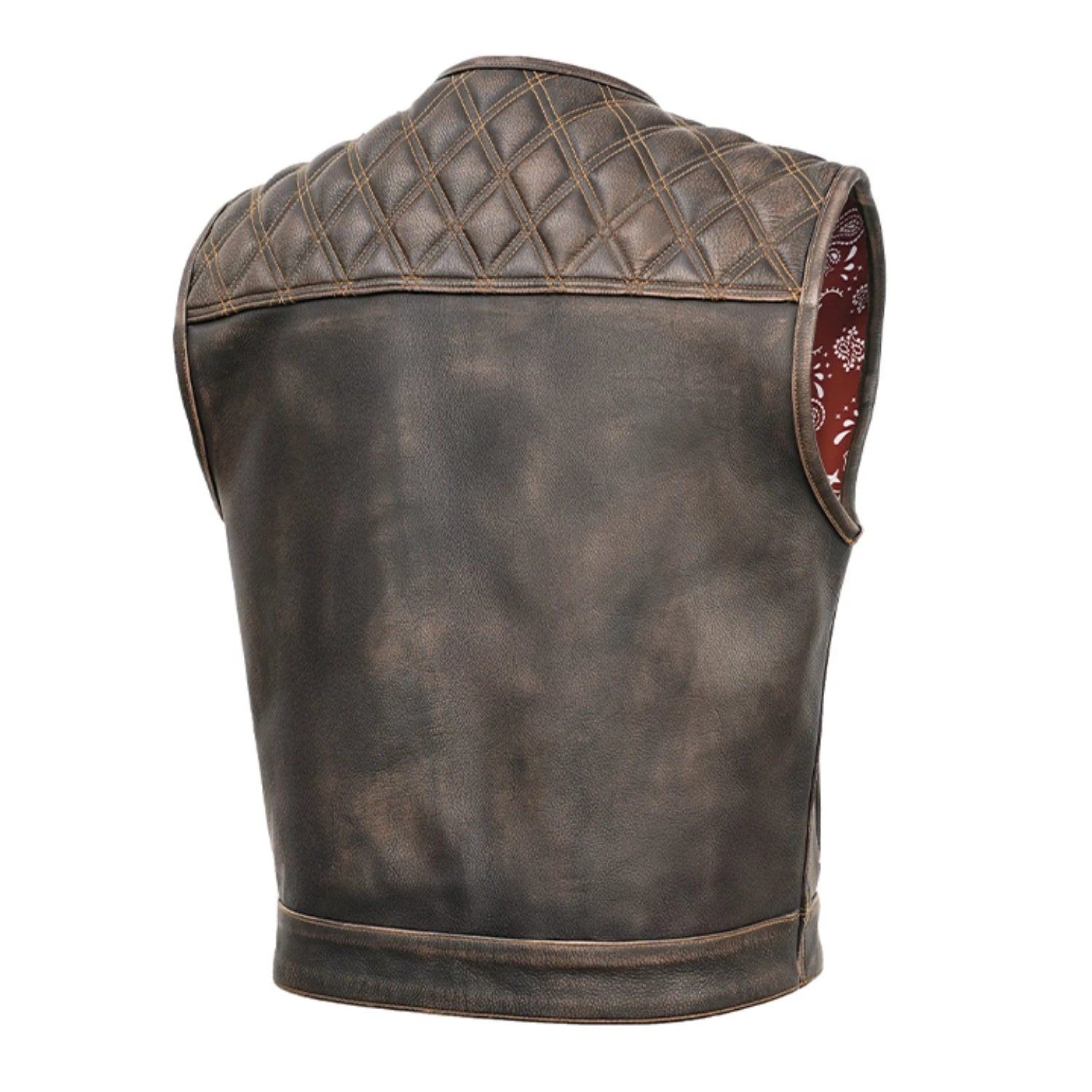 Harley Knight Lowcut Men's motorcycle Leather Vest
