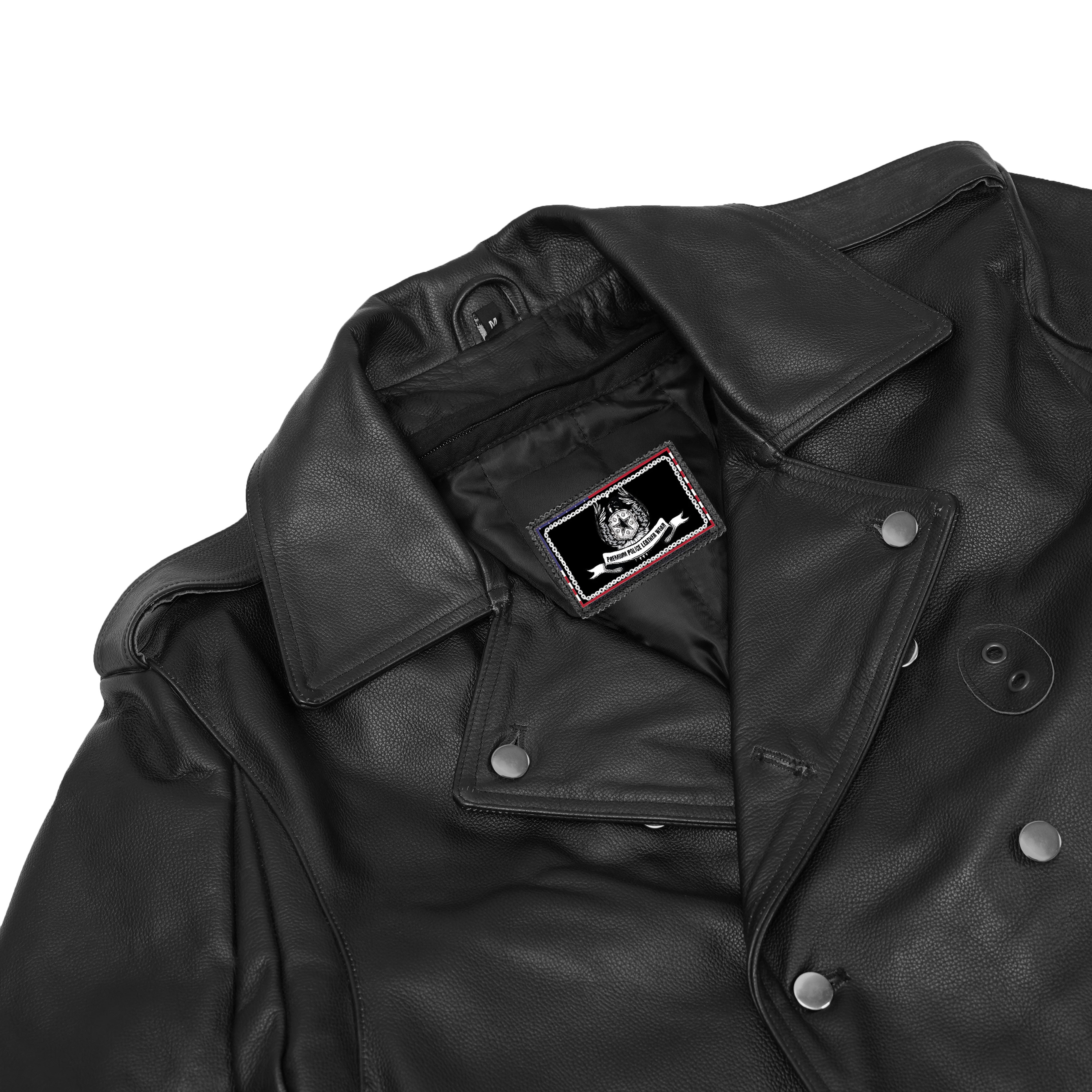 High Badge Men’s Leather Motorcycle Jacket