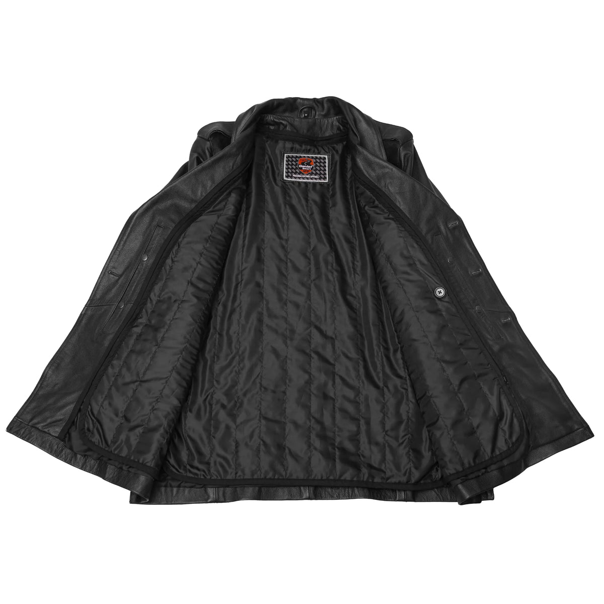 High Badge Men’s Leather Motorcycle Jacket