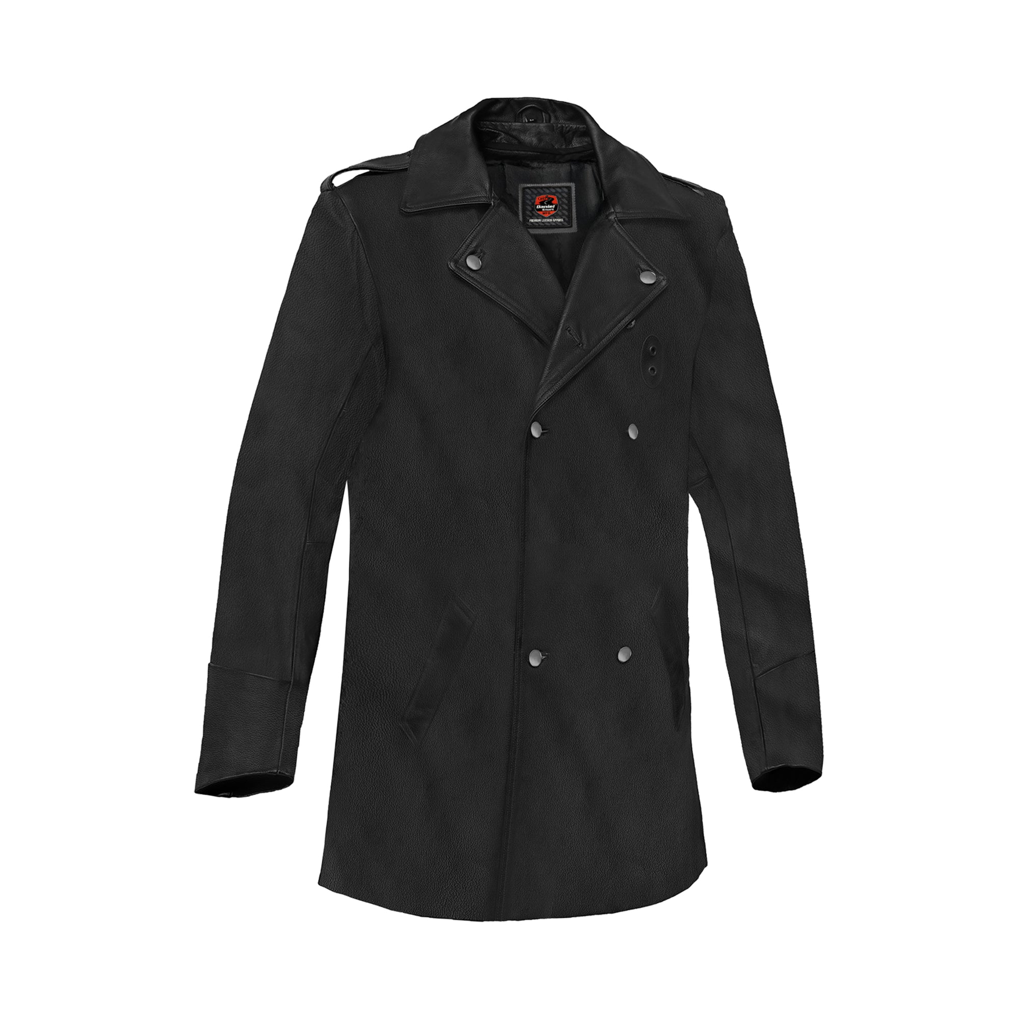 High Badge Men’s Leather Motorcycle Jacket