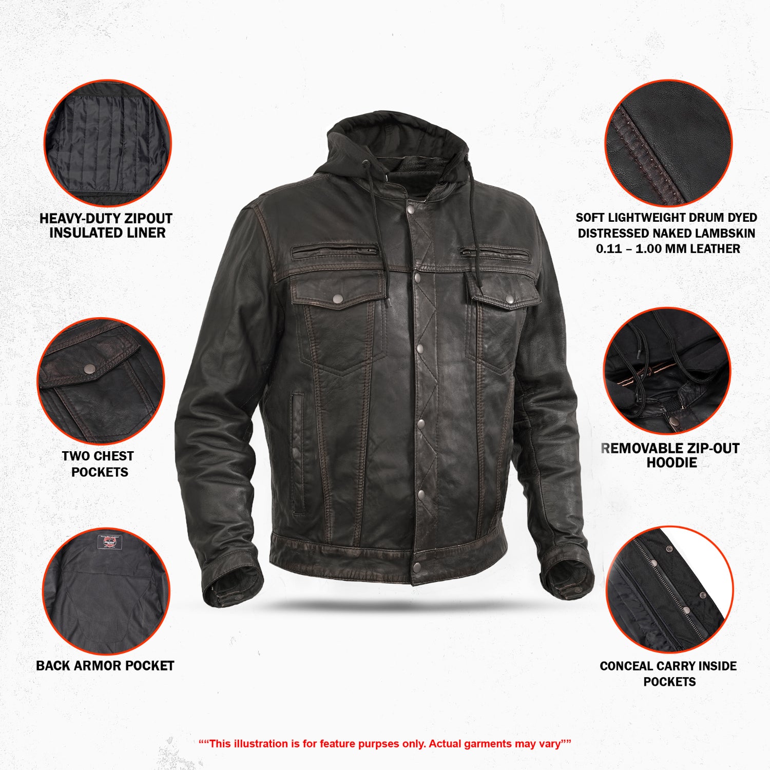 Gladius - Men's Leather Motorcycle Jacket