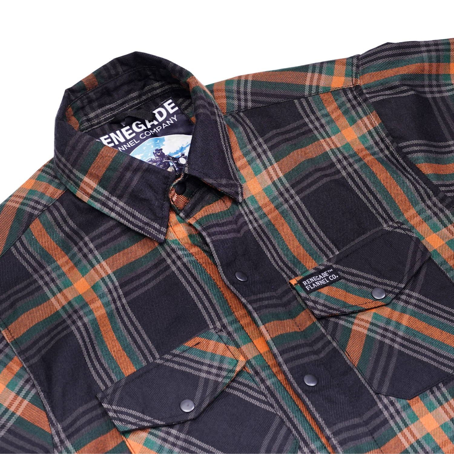 Men's Motorcycle Flannel Shirt