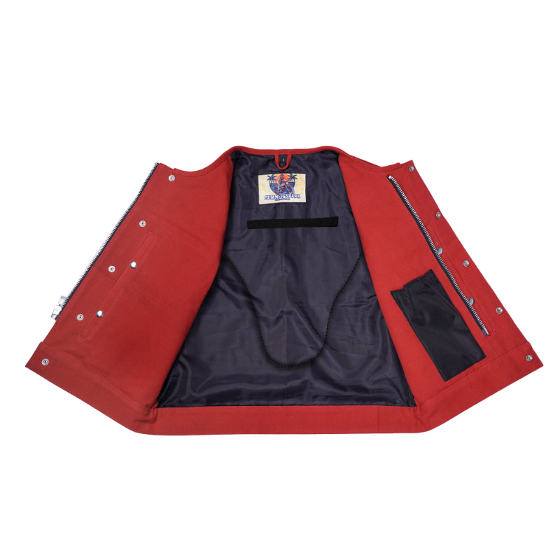 Lava Racer Lowcut Summer Spark Men's Canvas Motorcycle Vest