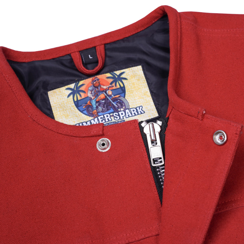 Lava Racer Lowcut Summer Spark Men's Canvas Motorcycle Vest